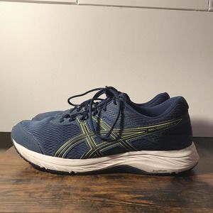 Size 11.5- ASICS GEL-Contend 6 Grand Shark Vibrant Yellow pre -owned